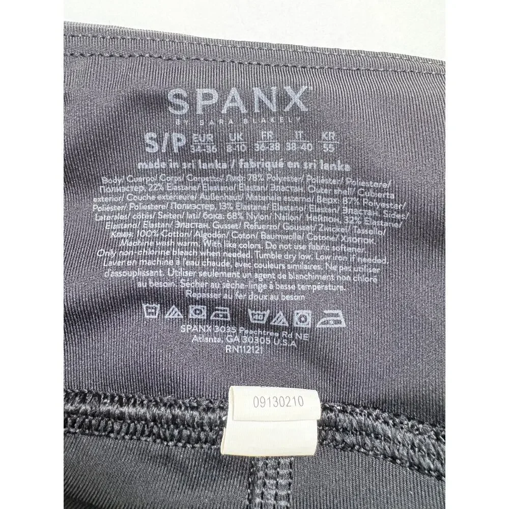 SPANX Black Performance Athletic Skort Built-In Shorts Tennis Golf Pickleball S